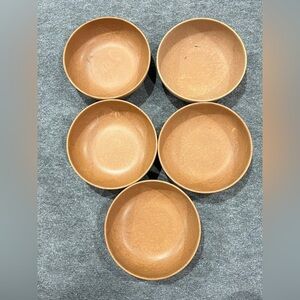 FINAL PRICE 5 Vintage MCM ELLINGERS Agatized Wood Bowls